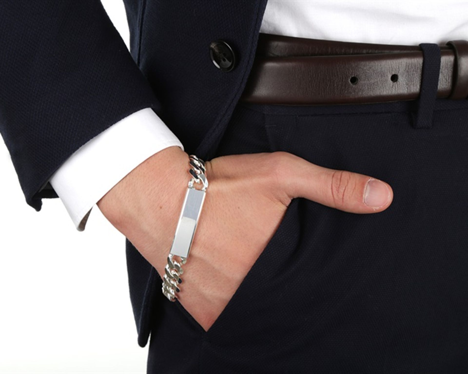 Bracciale uomo argento
