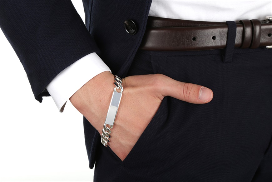 Bracciale uomo argento