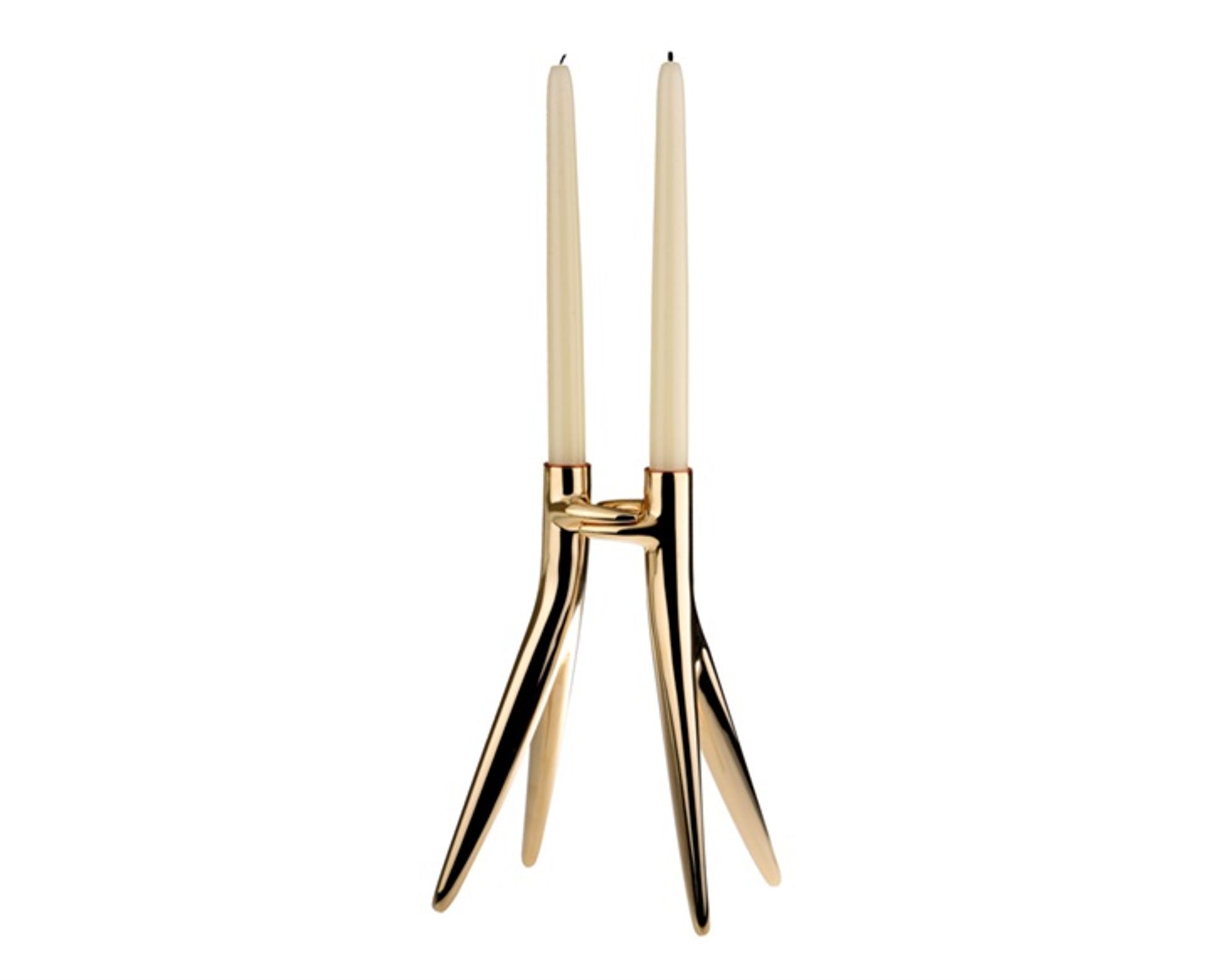 Regali per Natale Candelabro Abbracciaio Kartell color oro
