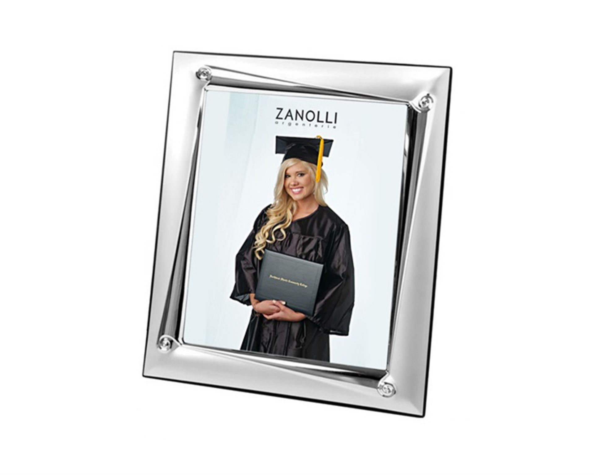 Portafoto per la laurea in silver plated