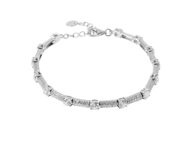 Bracciale argento con zirconi bianchi