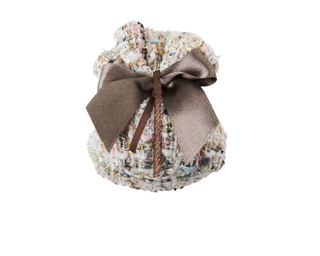 Favor sugared almonds with brown bow