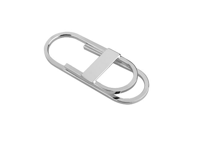 Fermasoldi ideale argento con fascia orizzontale
