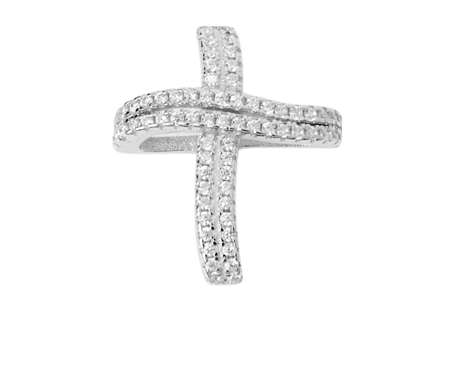 Ciondolo Croce Argento Con Zirconi Selezione Zanolli 186136 611ci00173