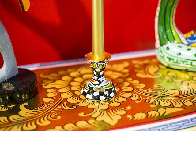 Candlestick Black Hand Painted Toms Drag 169206 753td4305