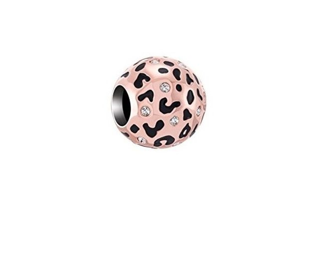 Charm Leopard Print Silver With Crystals Chamilia