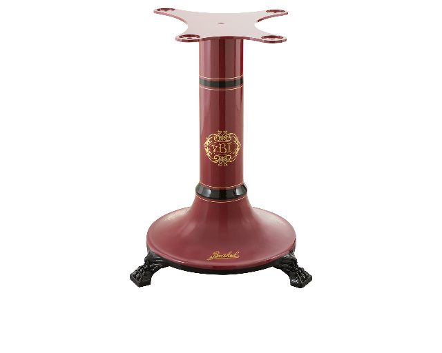 Pedestal steel red and gold