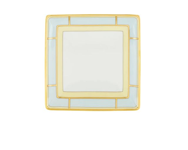 Square valet tray diva porcelain blue