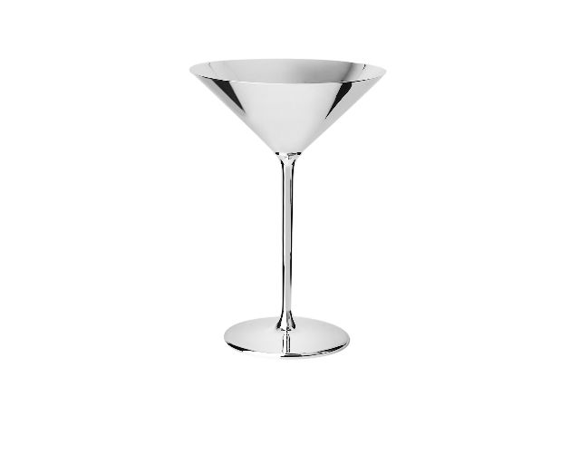 Bicchiere martini manhattan silver plated