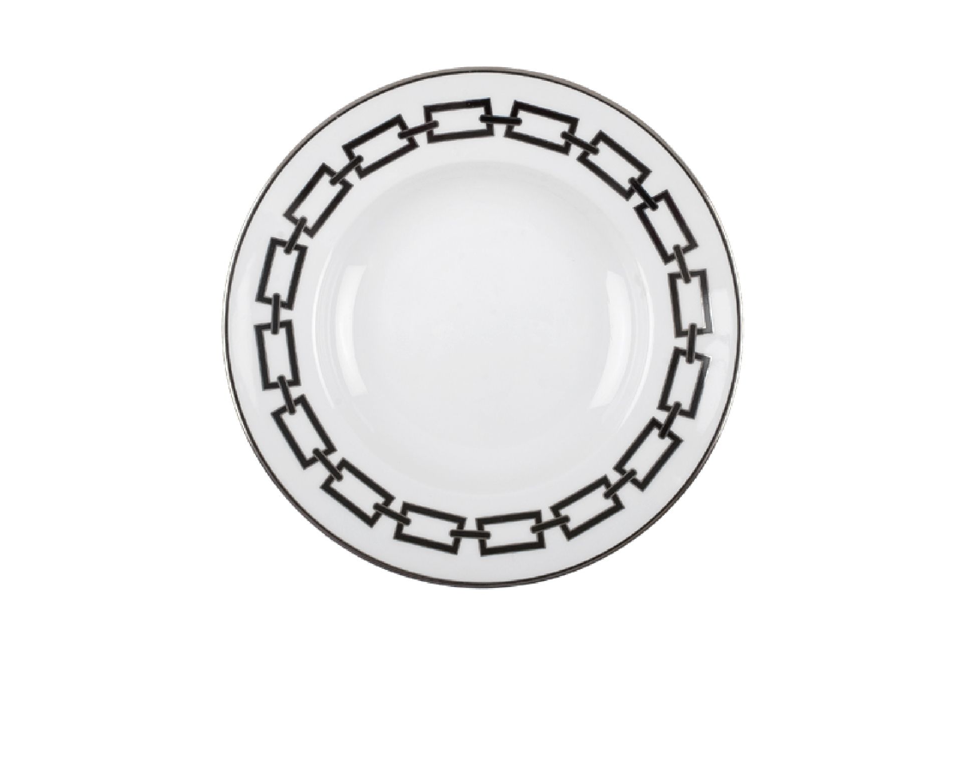 Soup Plate Catene Nero Porcelain Richard Ginori 36500 F00400pt2100245a05