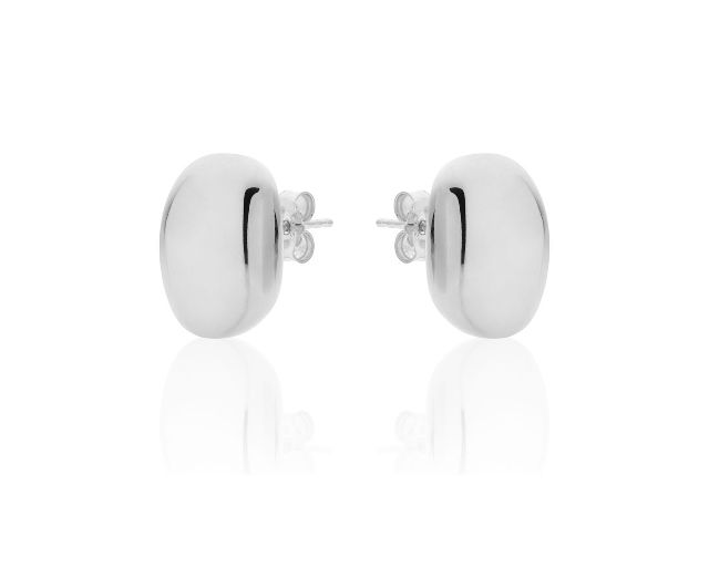 Earrings boule silver