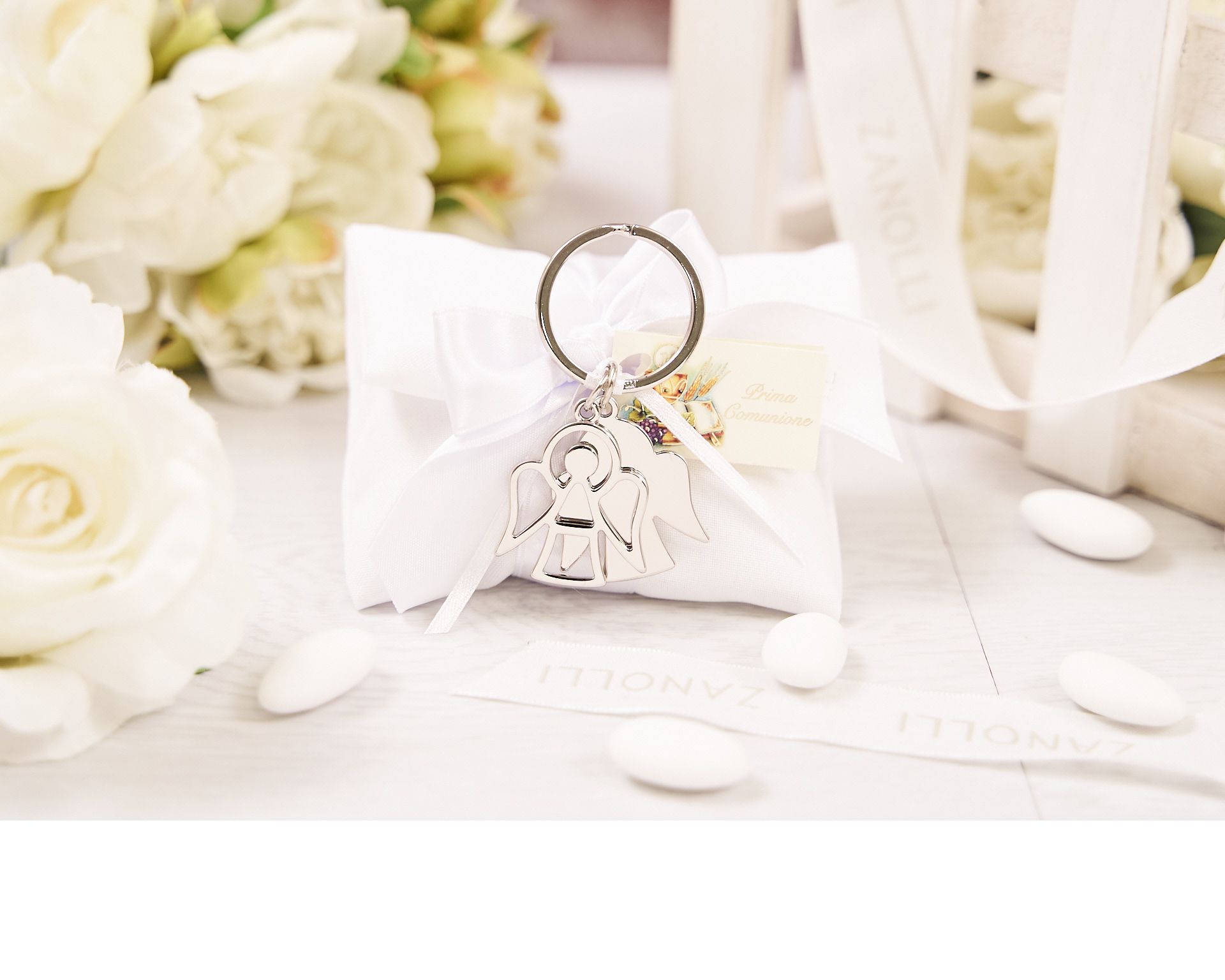 Keyring Two Angels With Sugared Almonds Selezione Zanolli 170638 6285556hx