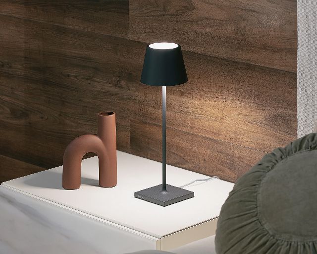 Lampada Da Tavolo Poldina Con Cavo Grigio Scuro Con Cavo Zafferano 189906 978ld0345n3