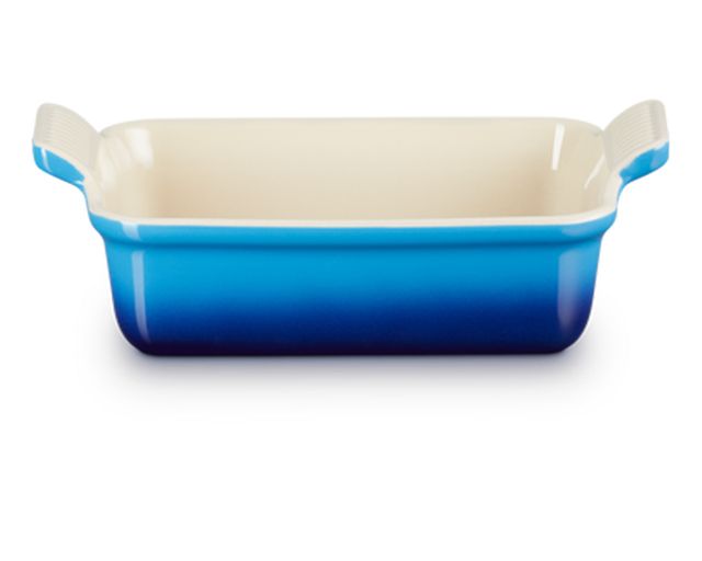 Rectangular dish tradition stoneware azure blue