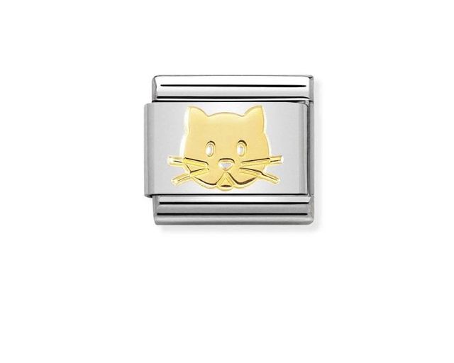 Gatto composable acciaio e oro