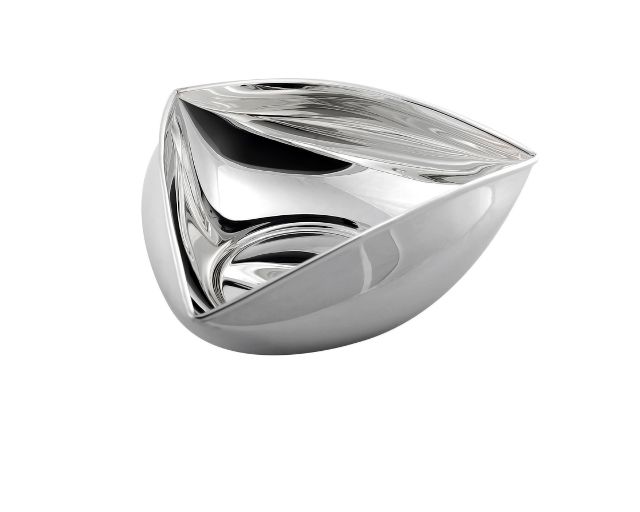 Triangular bowl silver plated
