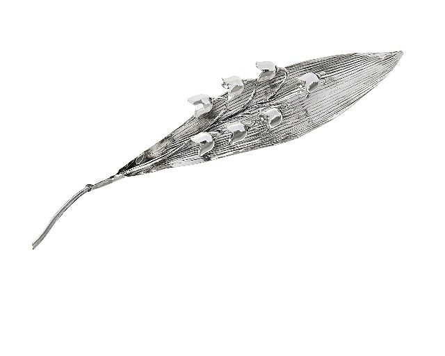 Lily of the valley silver large
