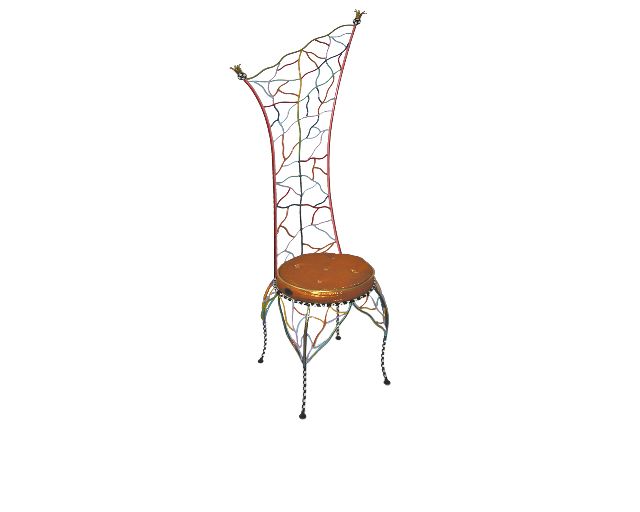 Sedia crown chair dipinta a mano