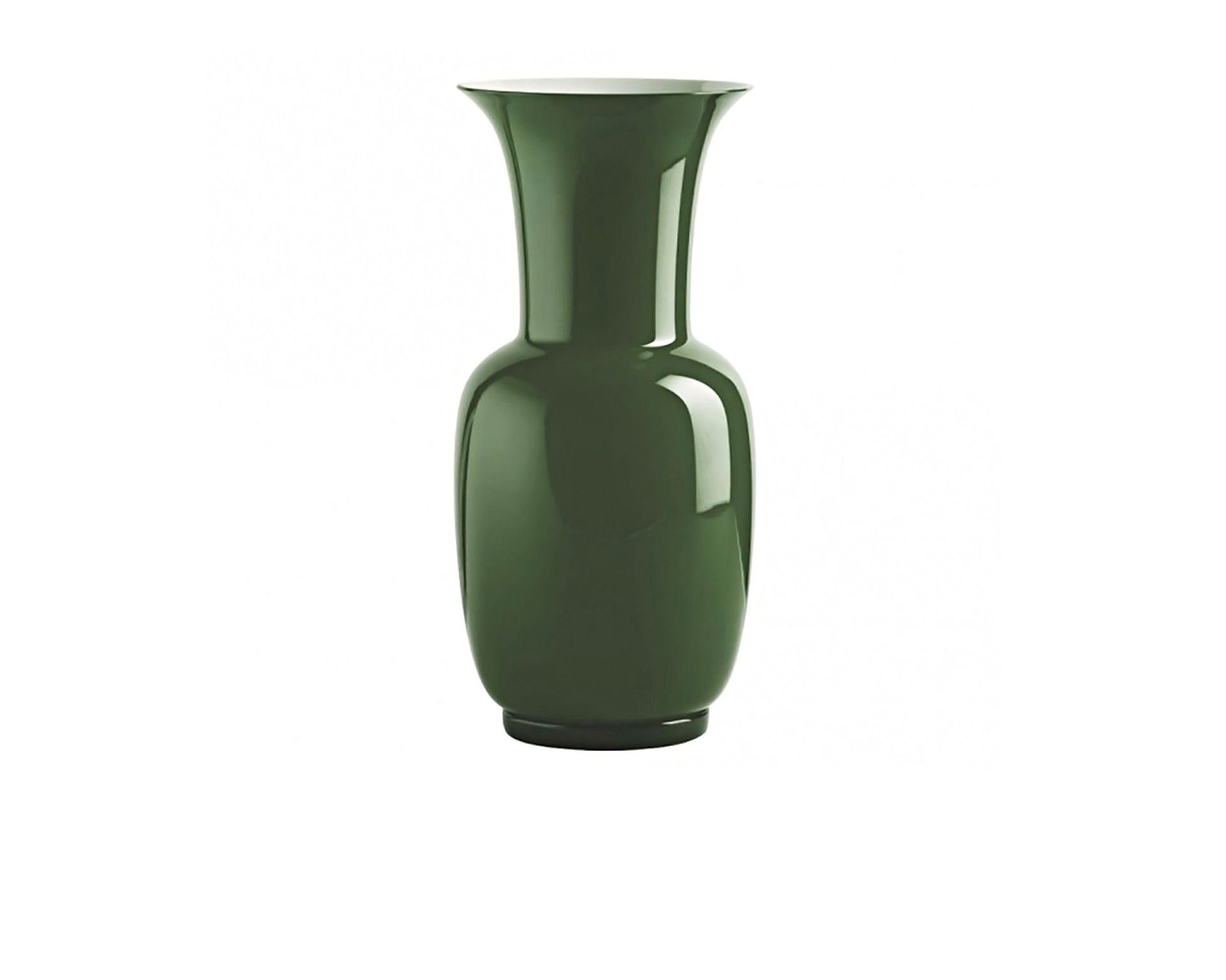 Vase Opalino Murano Glass Apple Green And Milk White Venini 154272 93170624vmla