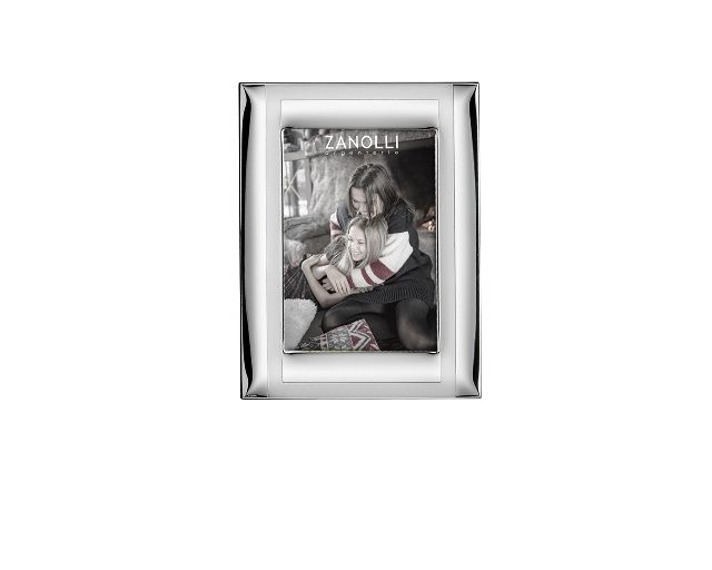 Cornice Portafoto Argento Pvd Con Fascia Lucida E Satinata Selezione Zanolli 166558 445520043l