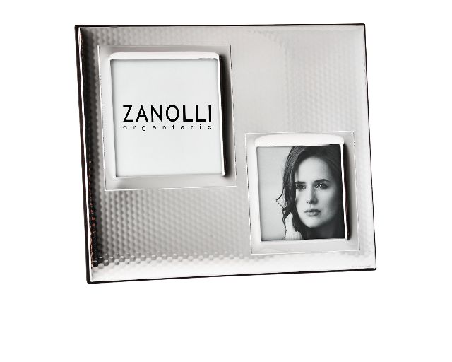 Picture frame pvd silver with two lights