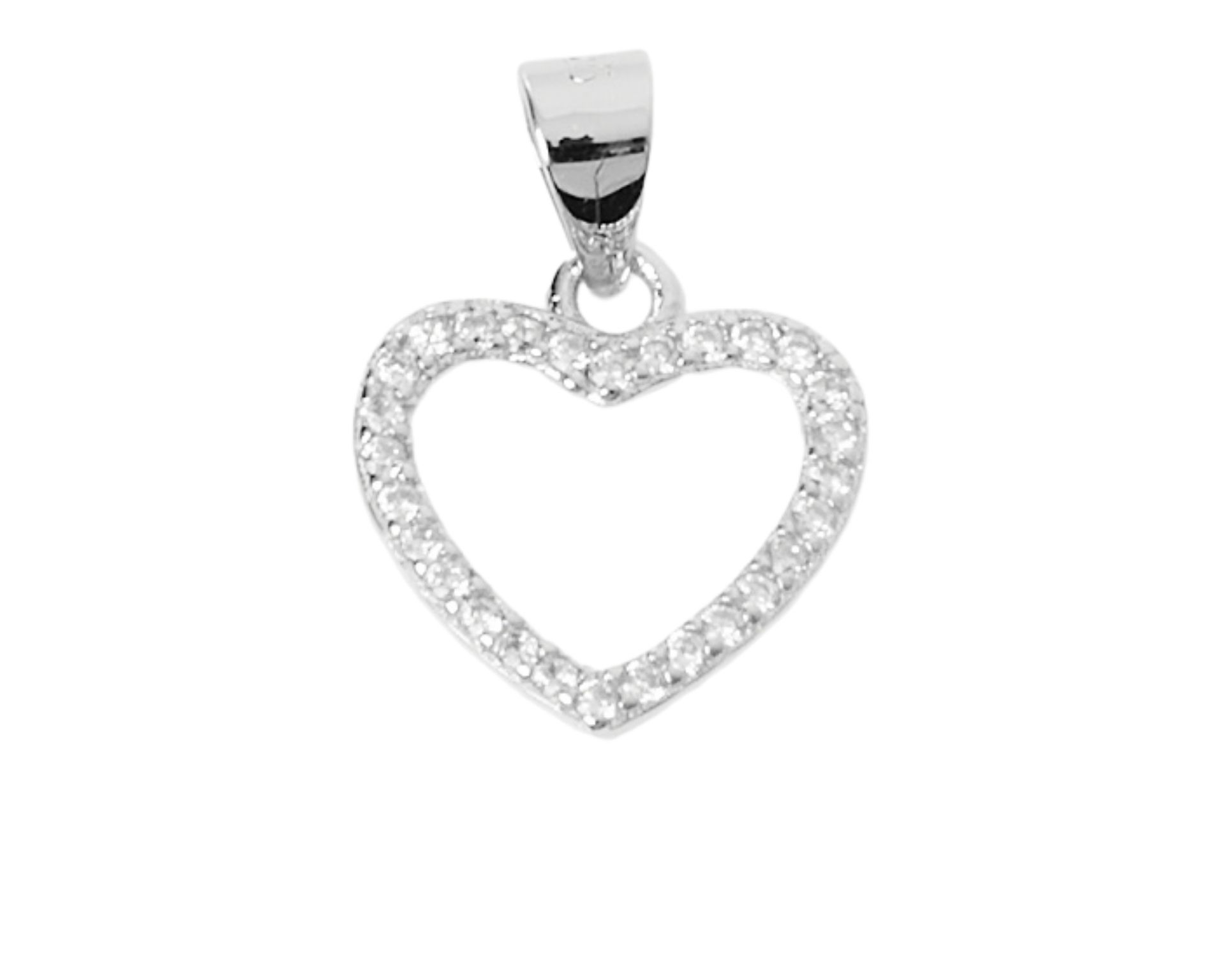 Ciondolo Cuore Argento Con Zirconi Selezione Zanolli 186139 611ci00175