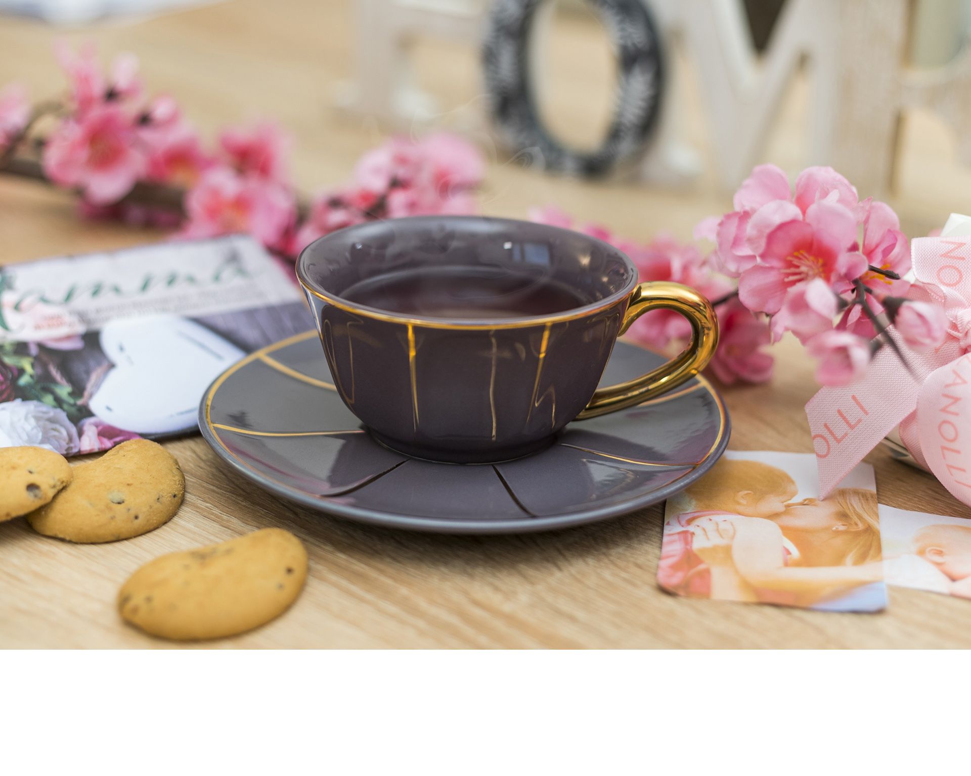 Tazza The La Tavola Scomposta Porcellana Con Piatto Bitossi Home 162574 954ftb00504