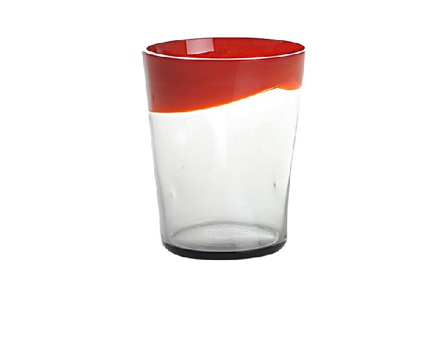 Bicchiere vino dandy vetro di murano corallo grigio