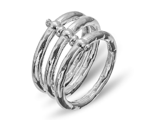 Anello sinuosa argento