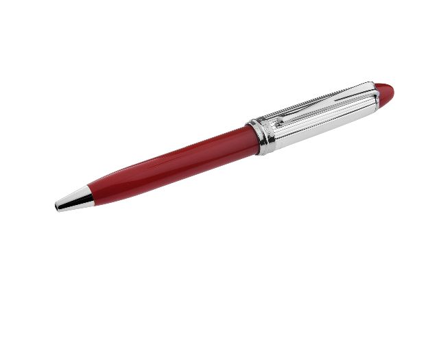 Penna a sfera ipsilon argento rossa