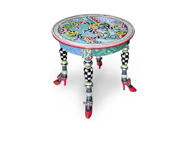 Versailles side table s hand painted