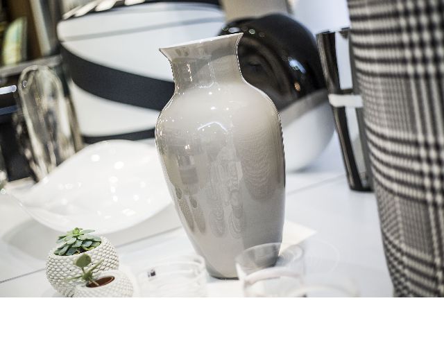 Vaso I Cinesi Vetro Di Murano Dandy Grigio Bianco Carlo Moretti 134911 6771974gl