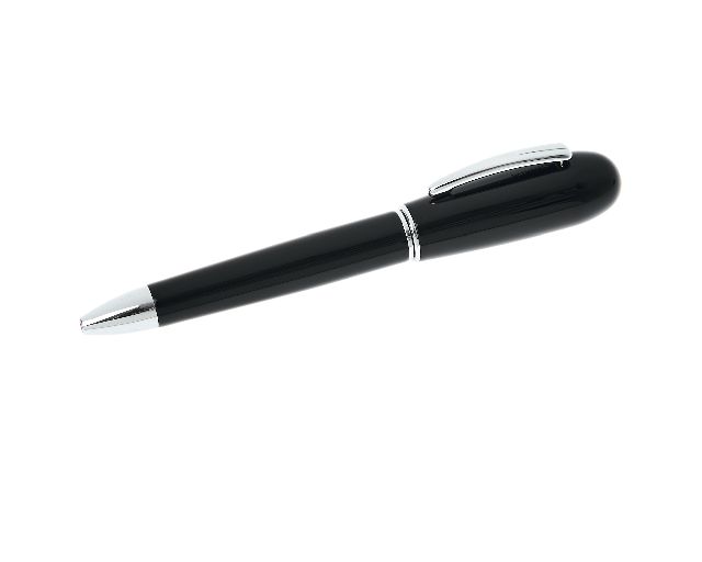 Penna a sfera classica lady con cappuccio in metallo laccato nero