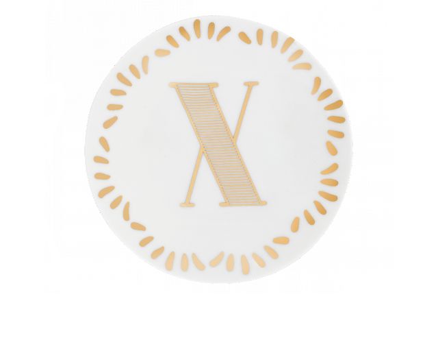 Piattino Lettering Porcellana Lettera X Bitossi Home 162616 954let00024