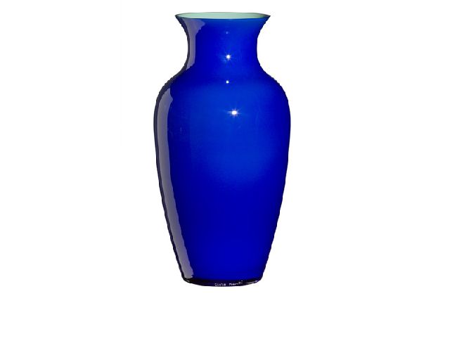 Vase I Cinesi Murano Glass Laguna Blue Torquoise Carlo Moretti