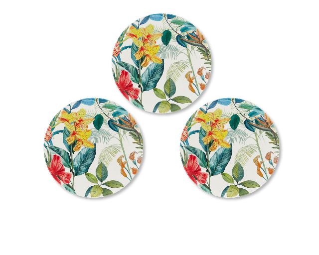 Dessert Plate Set Garden 3 Pieces Emporio Zani 183358 921tga1pd213