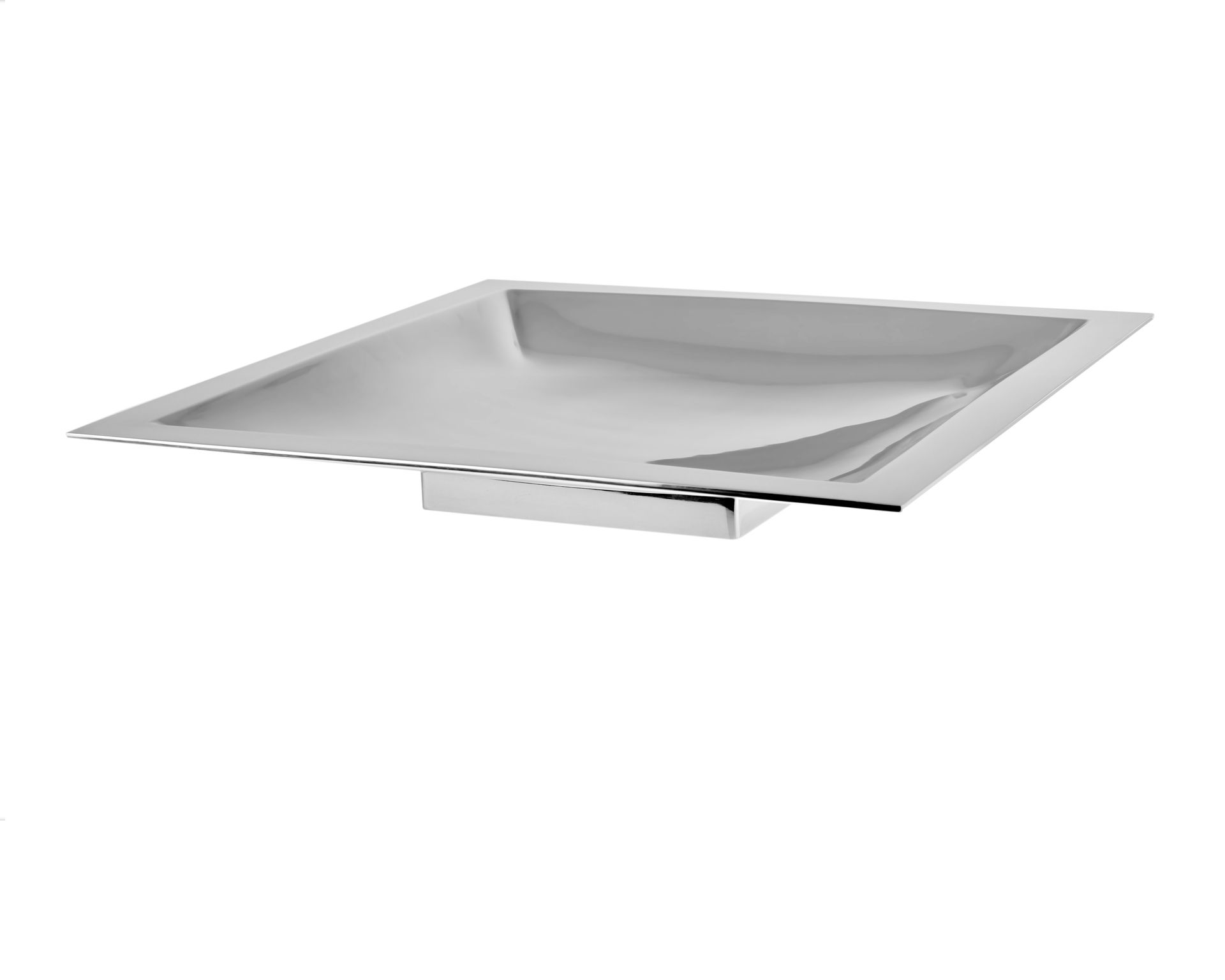 Edged Centerpiece Essentia Silver Square Selezione Zanolli