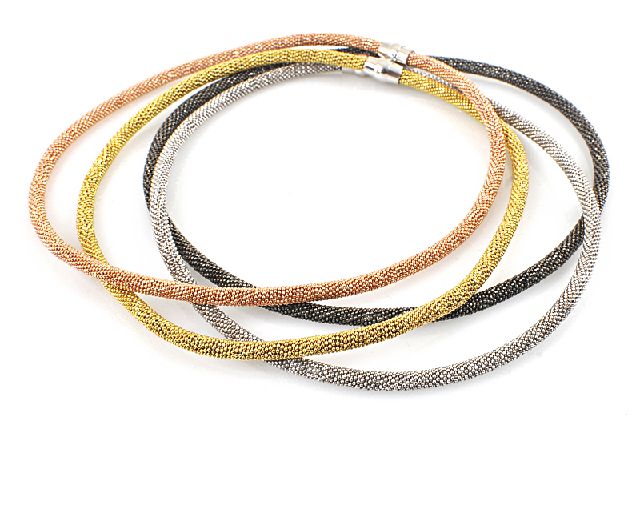 Collana Argento Dorato Con Chiusura A Calamita Selezione Zanolli 10791 2vcl907dorato