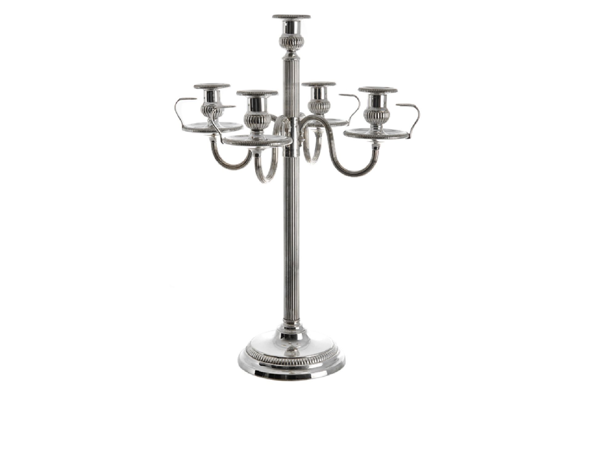 Candelabro Argento A Cinque Fiamme Selezione Zanolli