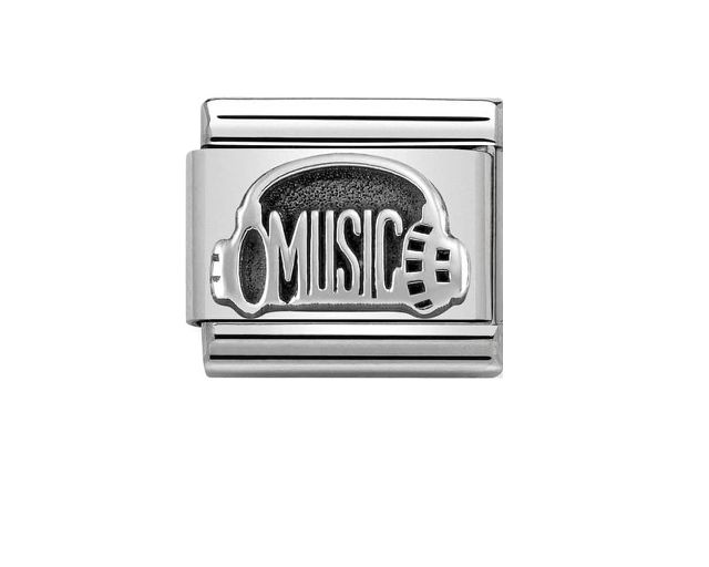 Cuffie music composable acciaio e argento