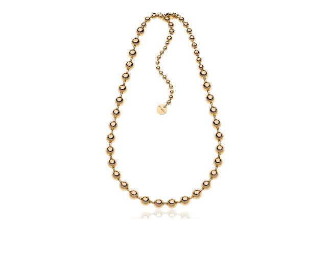 Collana sfera in bronzo dorato