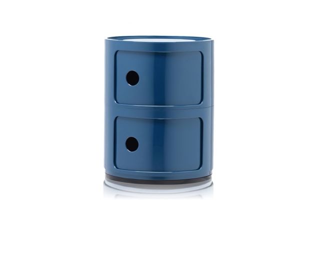 Cassettiera Componibile A Due Elementi Colore Blue Kartell