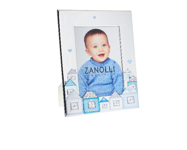 Cornice casette argento pvd celeste