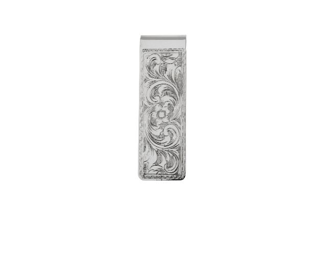 Fermasoldi argento con incisione