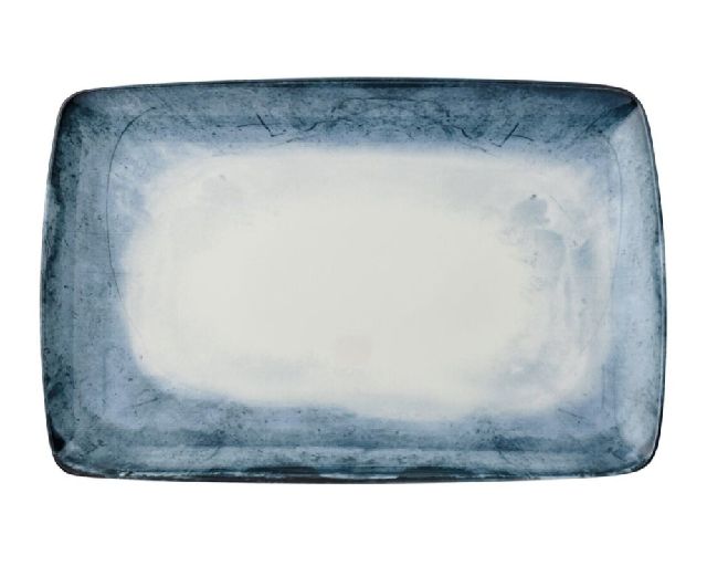 Rectangular plate shade sea porcelain
