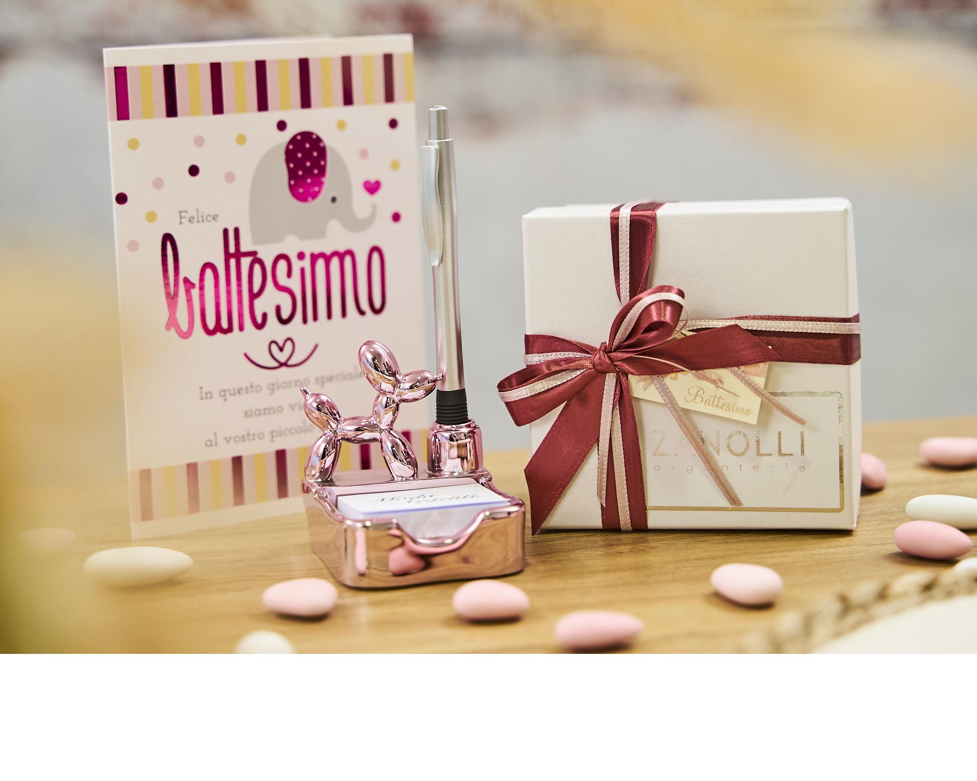 Post It Holder Balloon Dog Fuchsia With Pen And Ribbon Selezione Zanolli 183509 941ma7012fphx