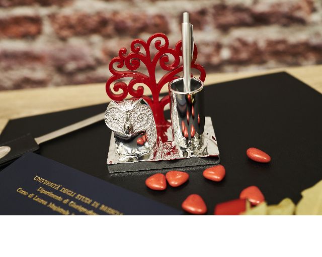 Idea regalo laurea portapenne gufo della laurea con penna