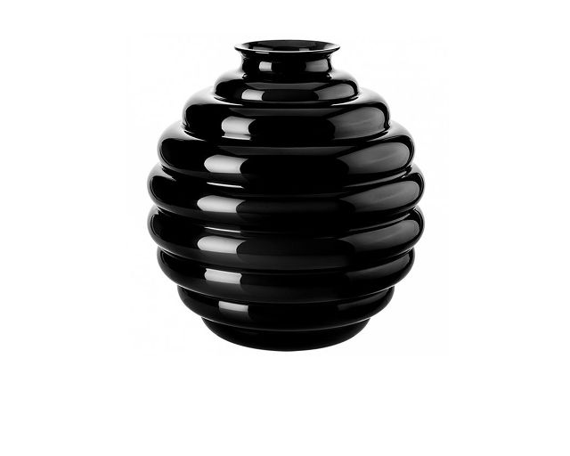 Vaso decò vetro di murano nero
