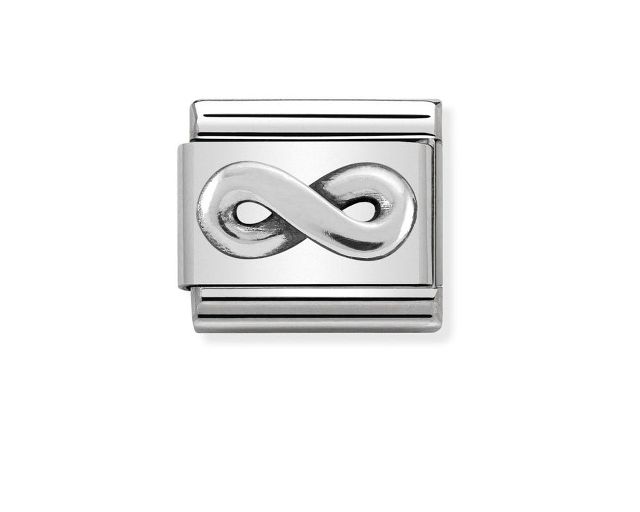 Infinito composable acciaio e argento