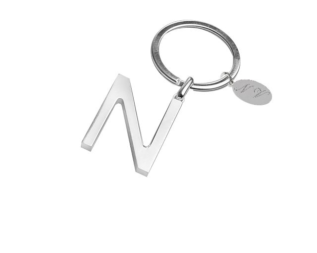 Keychain Silver N Letter Selezione Zanolli 10959 2vpcn